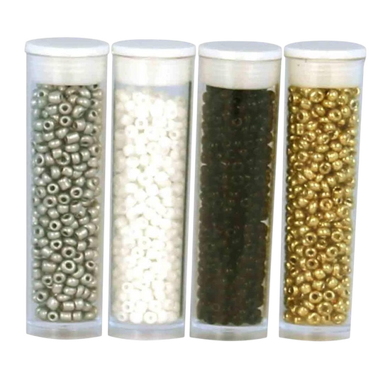 Perles de rocaille - multicolore - Lot de 4 tube de 8 grammes