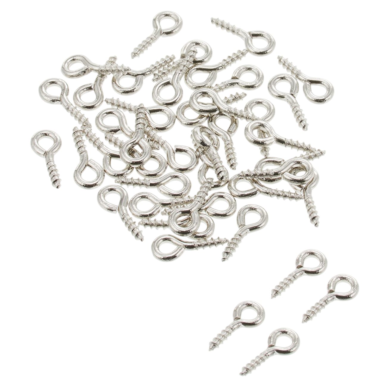 Pack de 50 pitons à vis nickelés pas cher. Canocea France