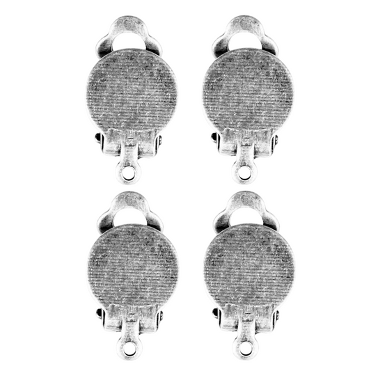 clips boucles d oreilles argenté 10 mm DIY. Canocea France