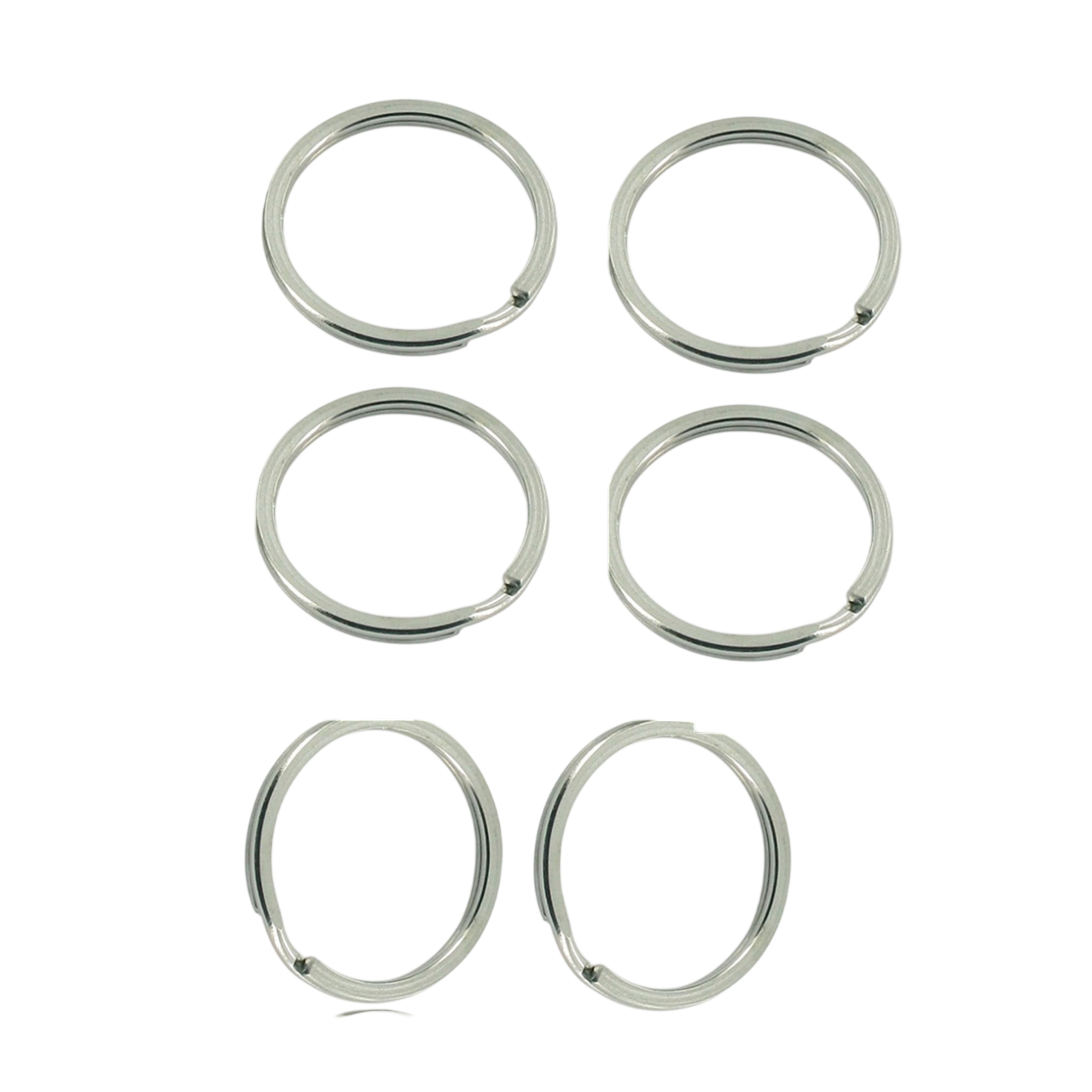 Anneaux porte-clés métal argenté – 3 cm – Lot de 6. Canocea France