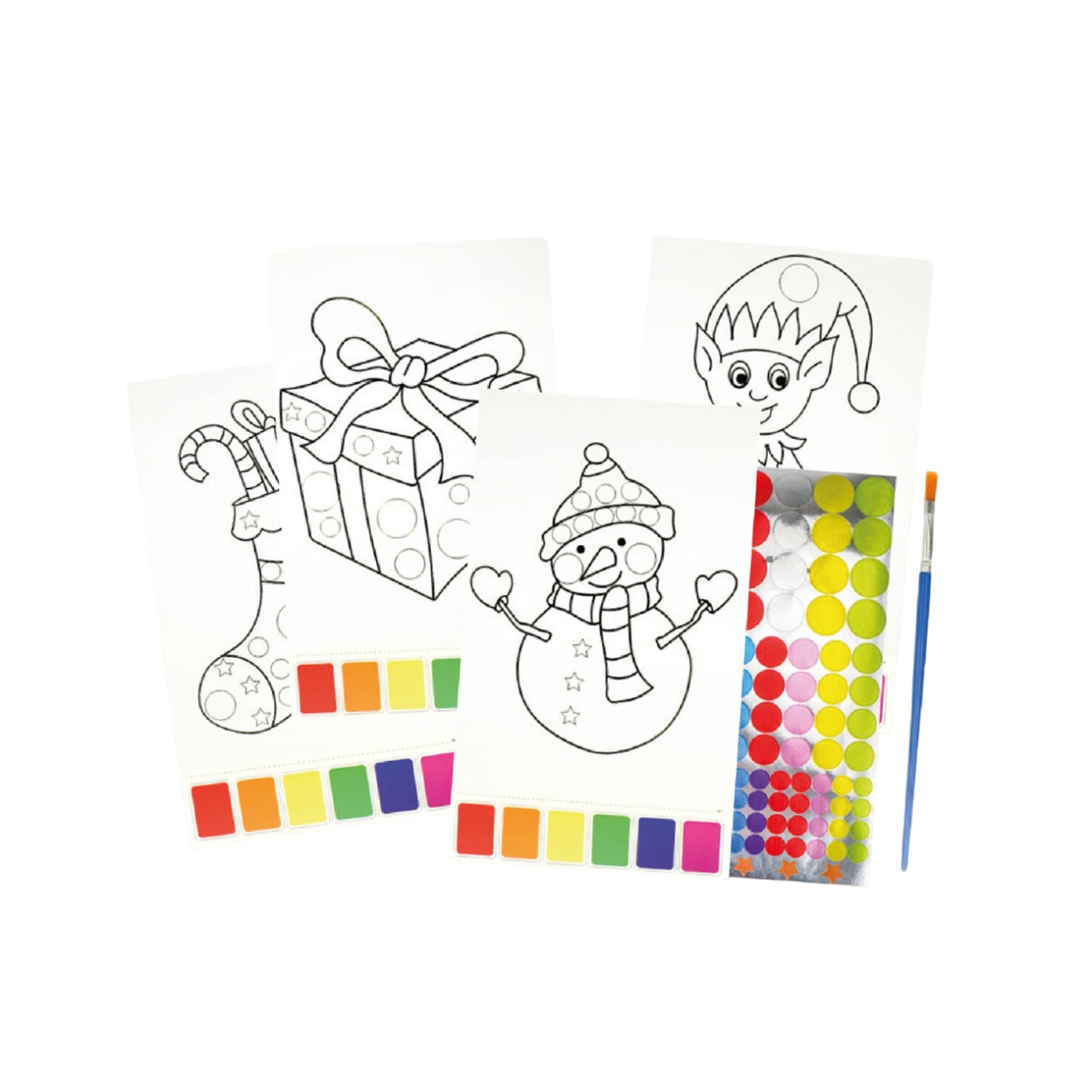 kit coloriage Noël enfant botte lutin cadeau. Canocea France