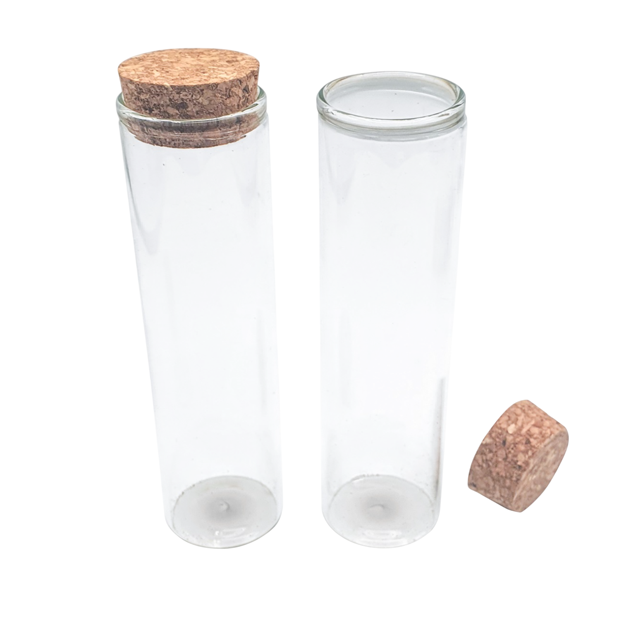 Fiole en verre avec bouchon en liège, style éprouvette, idéale pour dragées, mini vase champêtre ou décoration de mariage et baptême. Canocea France