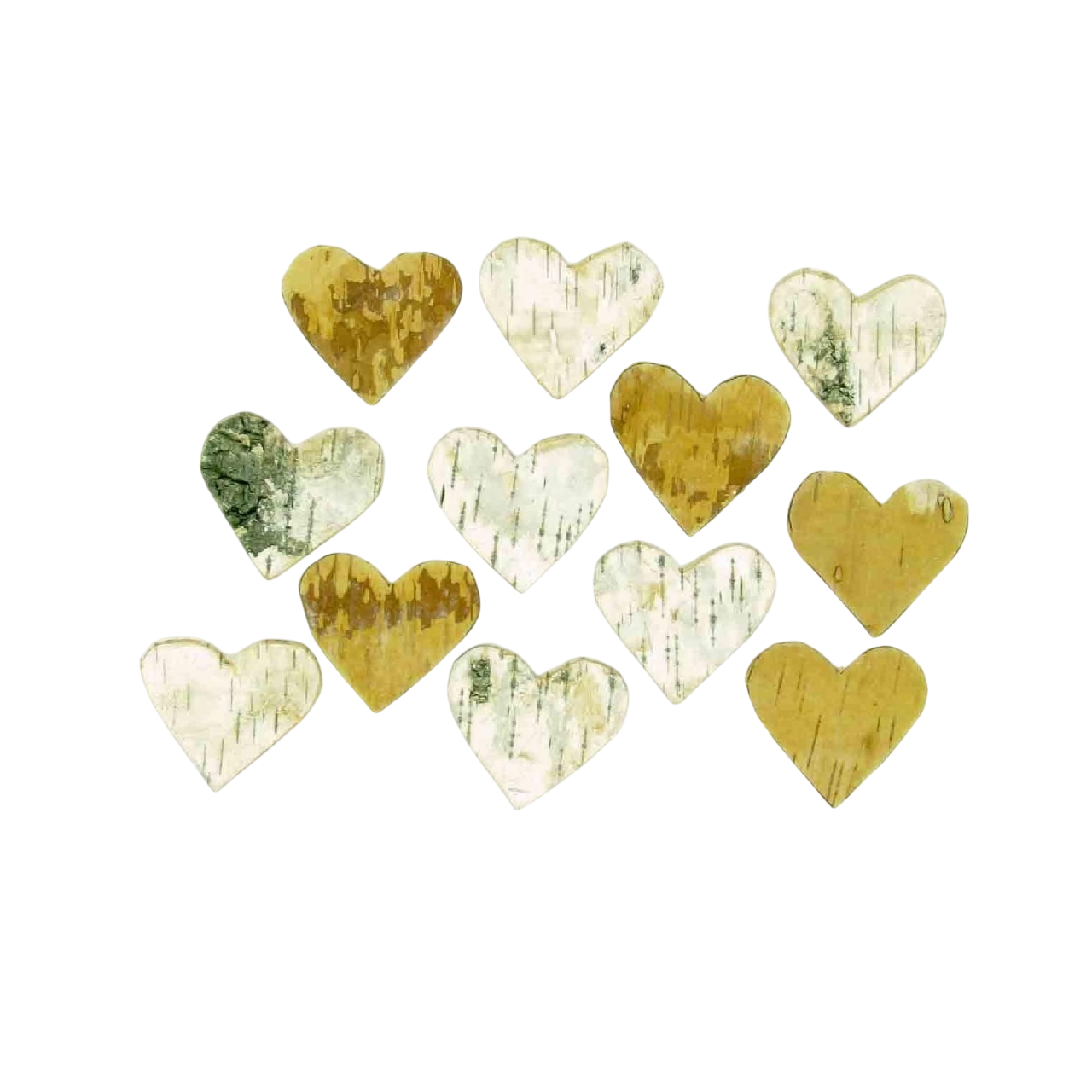 Lot de 10 cœurs en bois de bouleau 5 cm pour loisirs créatifs et décoration mariage, DIY et scrapbooking. Canocea France
