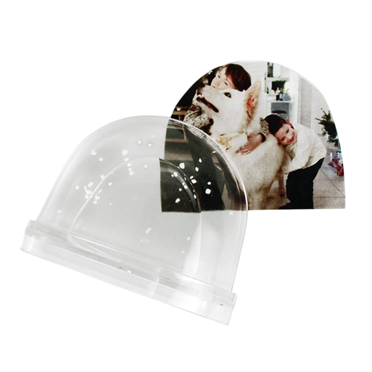 Demi boule à neige aimantée à personnaliser avec photo. Canocea France