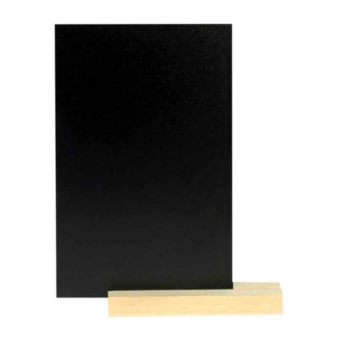 Ardoise rectangulaire mobile avec socle en bois naturel 20 x 12,5 cm. Canocea France