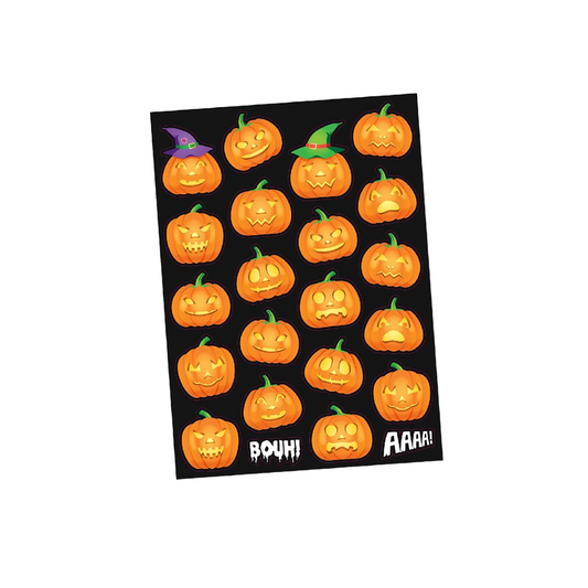 Stickers de citrouilles avec des expressions différentes. Canocea France