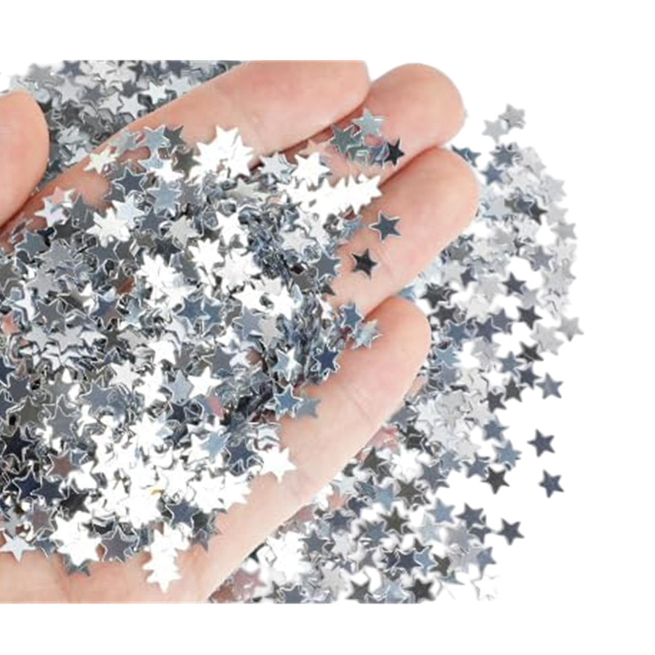Étoiles à paillettes argentées pour loisirs créatifs – sequins décoratifs. Canocea France