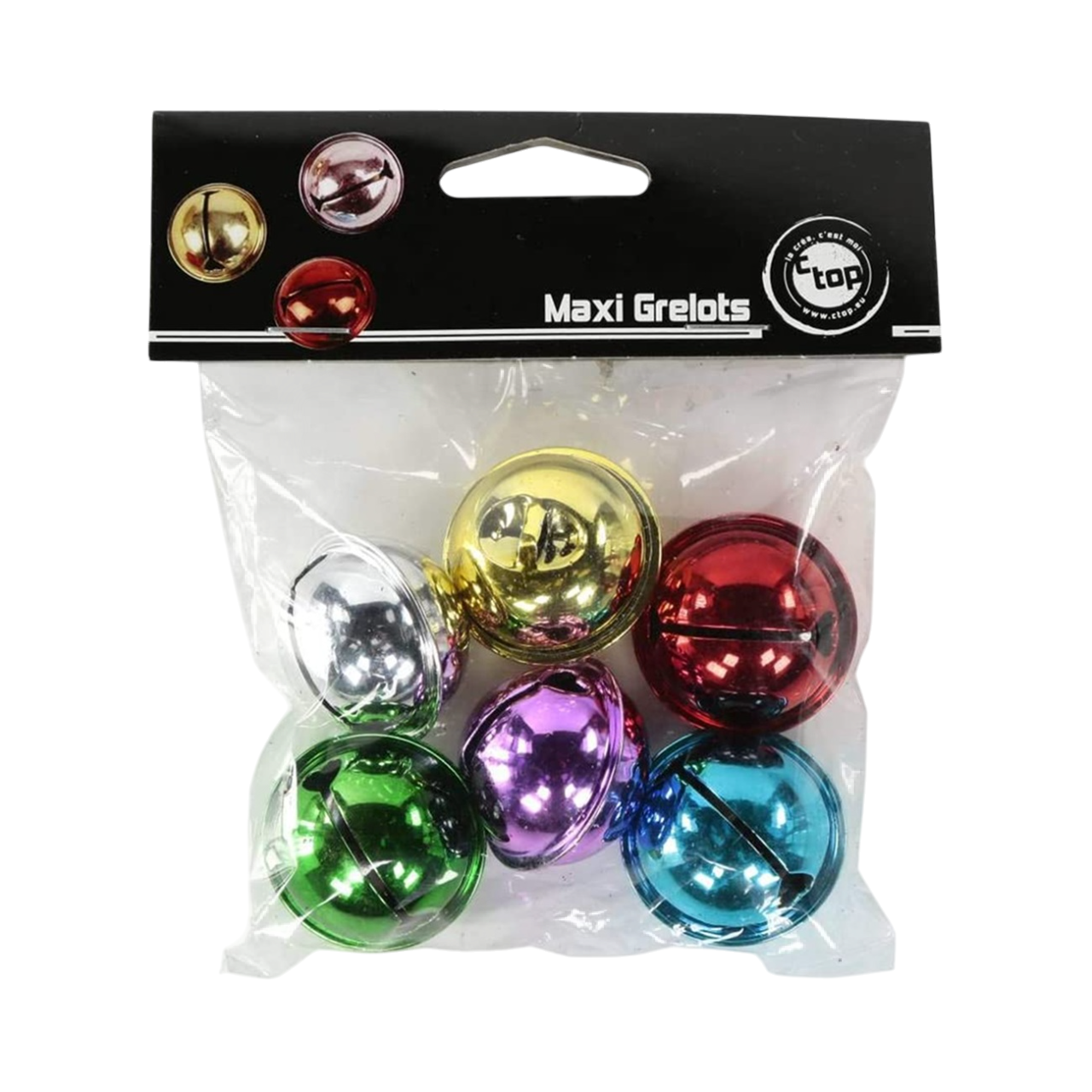Pack de 6 clochettes multicolores parfaites pour les décorations de noël. Canocea France