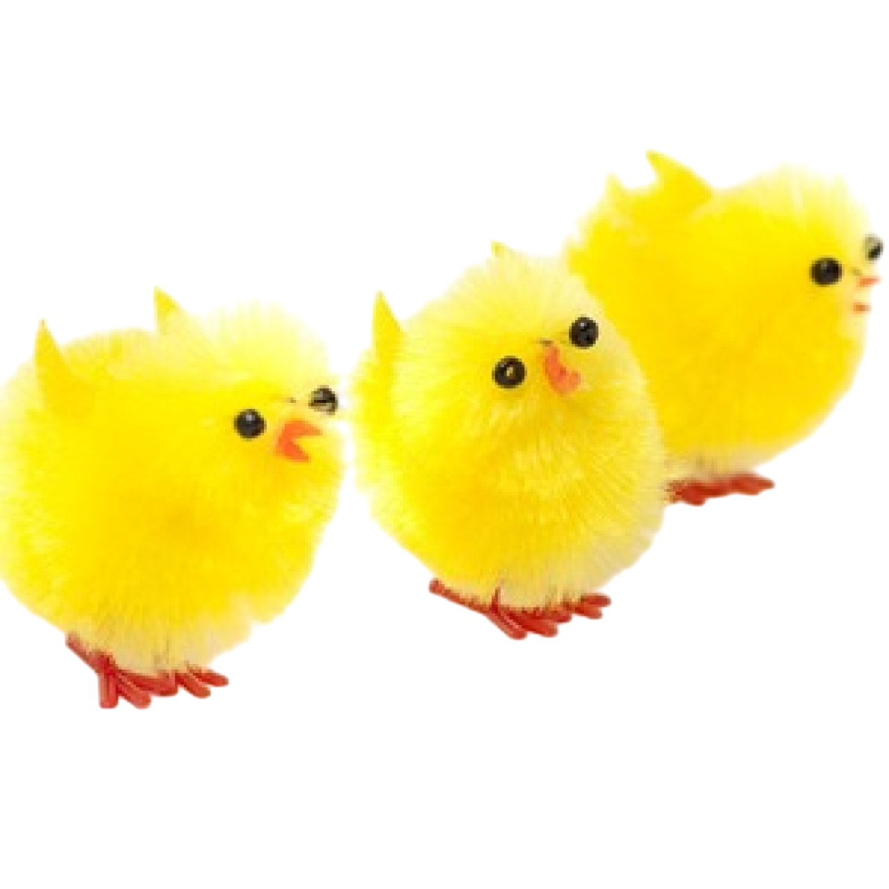 Lot de poussins miniatures en chenille de soie pour décoration- Canocea France