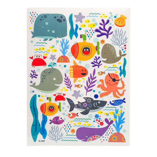 Transferts à sec animaux marins pour loisirs créatifs. Canocea France