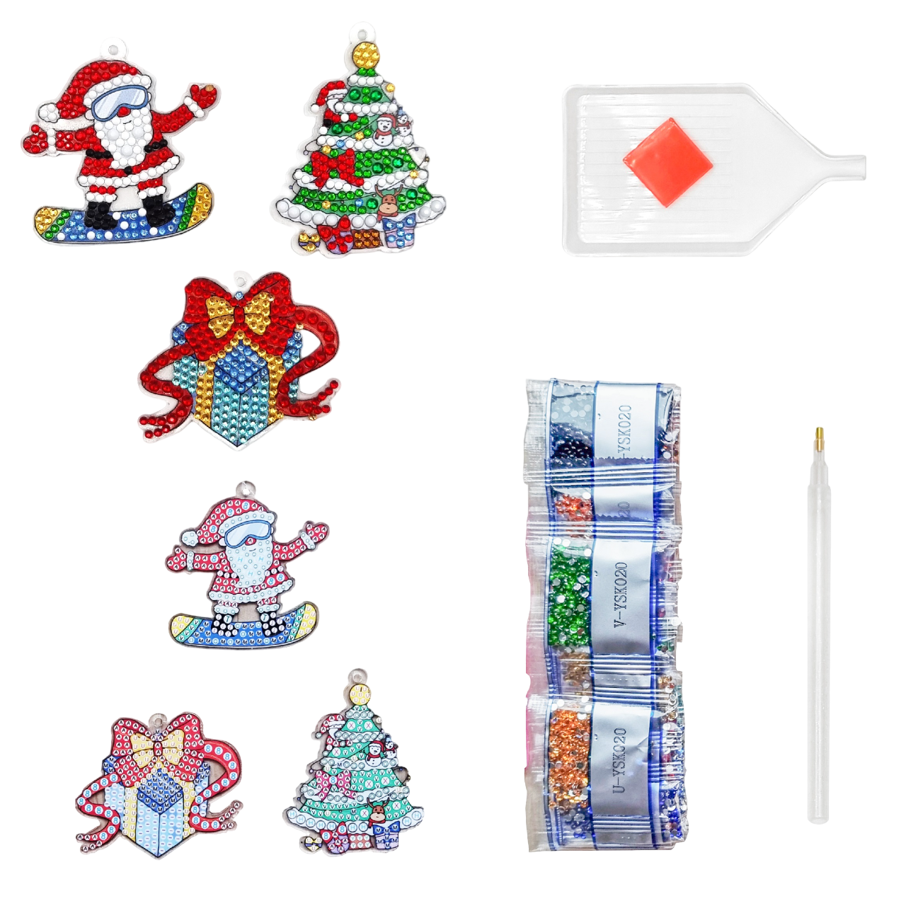 Kit suspensions Diamond painting - personnage noël - de 6,2 à 7,9 cm