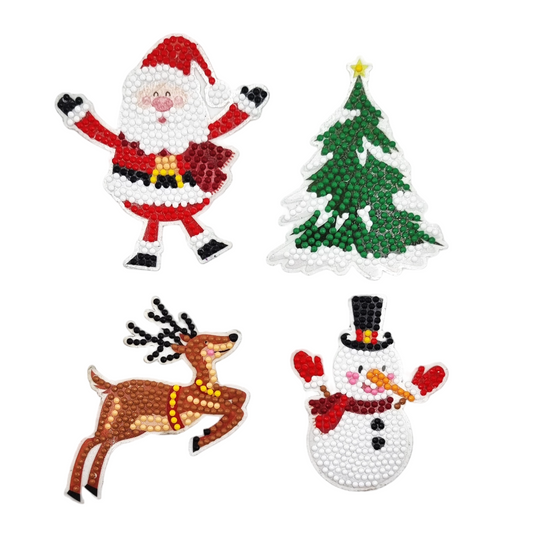 Kit stickers Diamond painting - personnage noël - de 9 à 9,5 cm