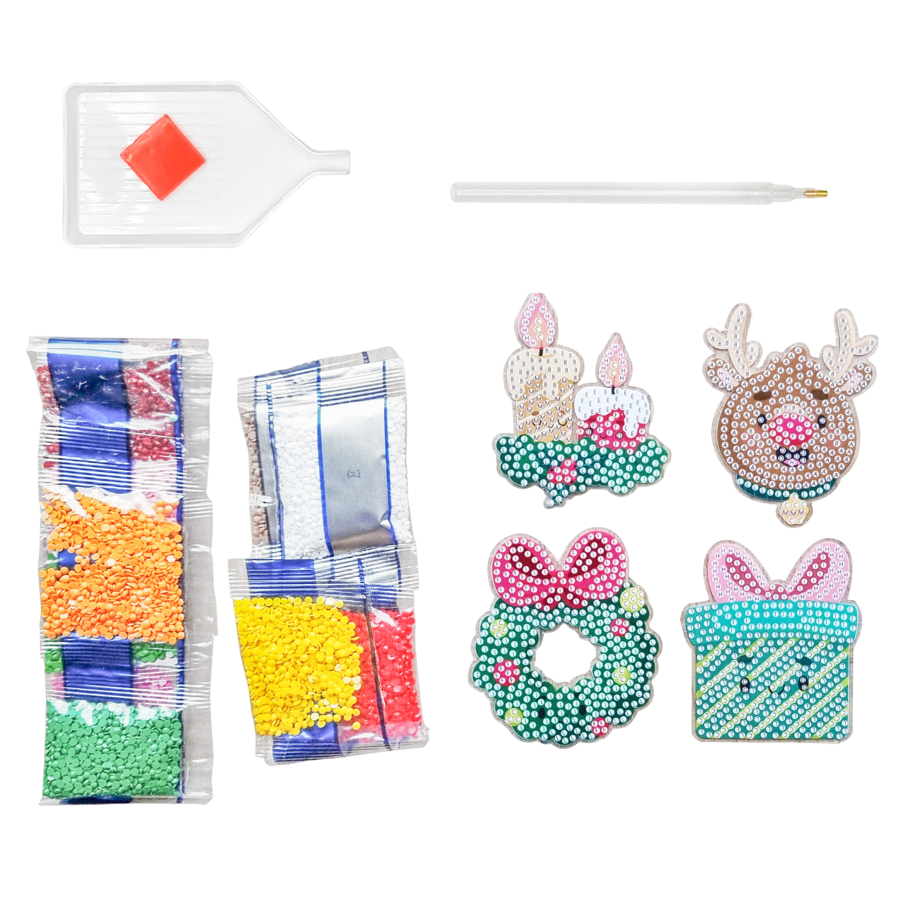 Kit stickers Diamond painting - sujet noël - de 8 à 8,5 cm