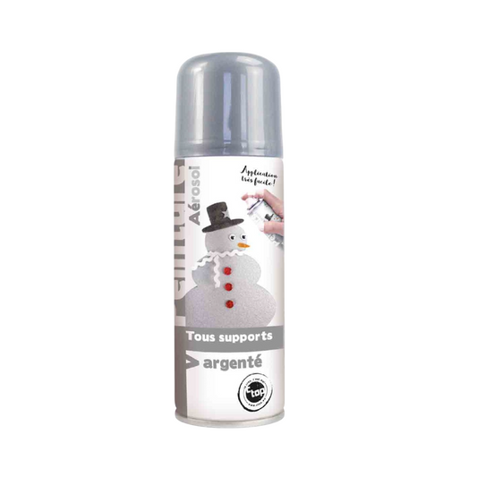 Bombe de peinture - argenté - tous supports  - 122 ml