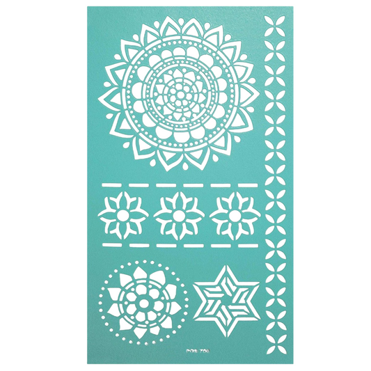 Pochoir adhésif repositionnable mandala pour décoration créative - canocea