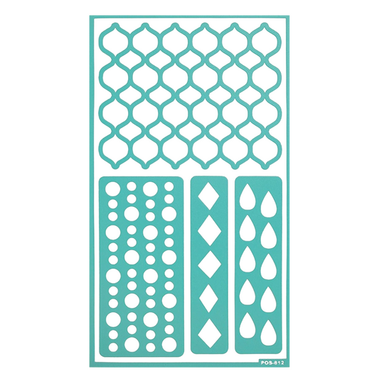 Pochoir adhésif géométrique repositionnable pour décoration DIY - canocea
