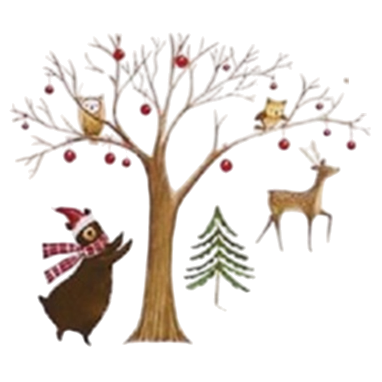 Décorations adhésives Forêt d’hiver pour enfants et DIY. Canocea France