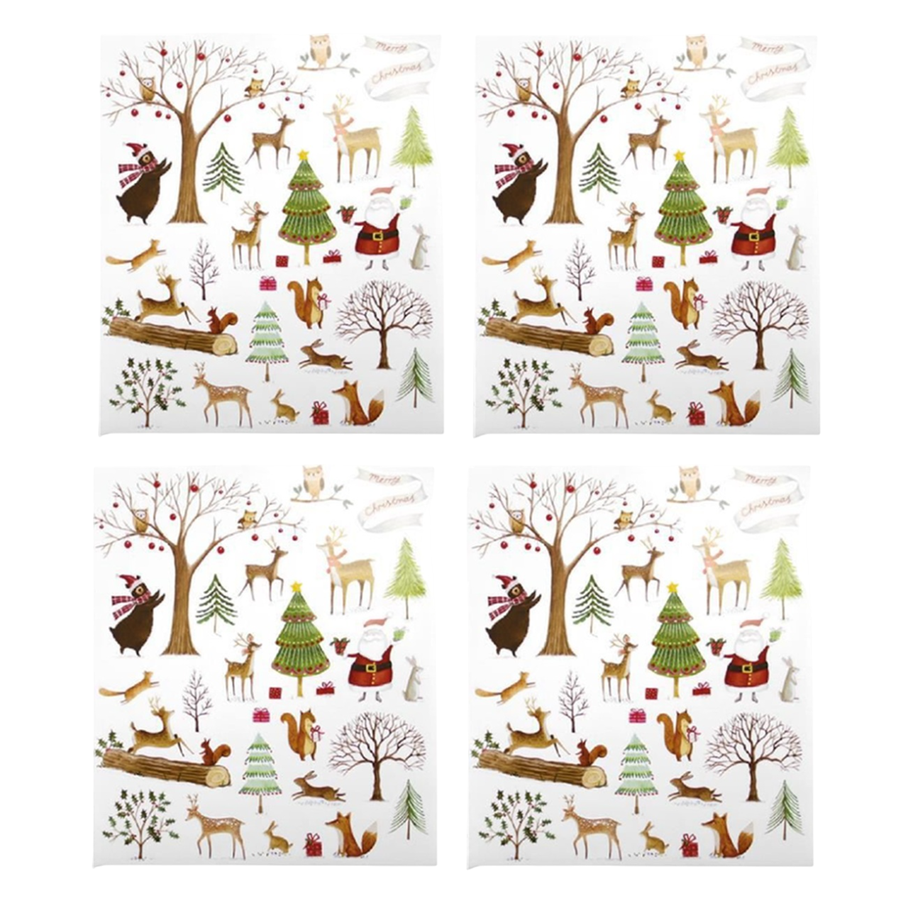 Autocollants décoratifs Forêt d’hiver pour loisirs créatifs. Canocea France