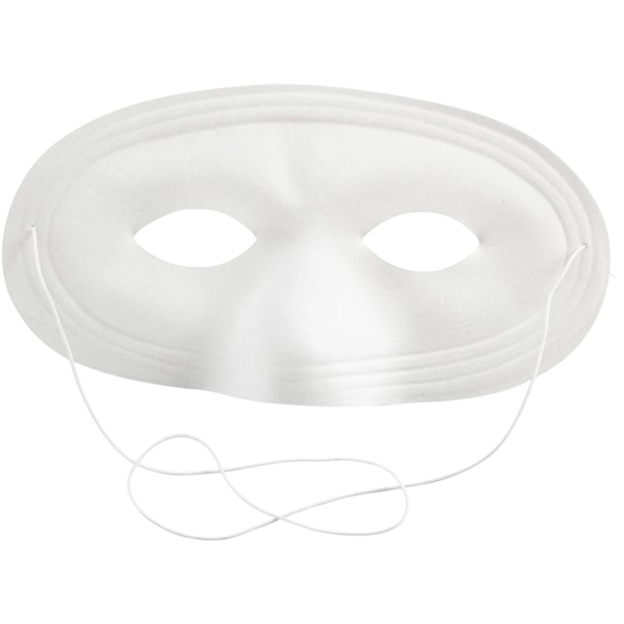 Masque loup blanc à décorer avec élastique. Canocea France