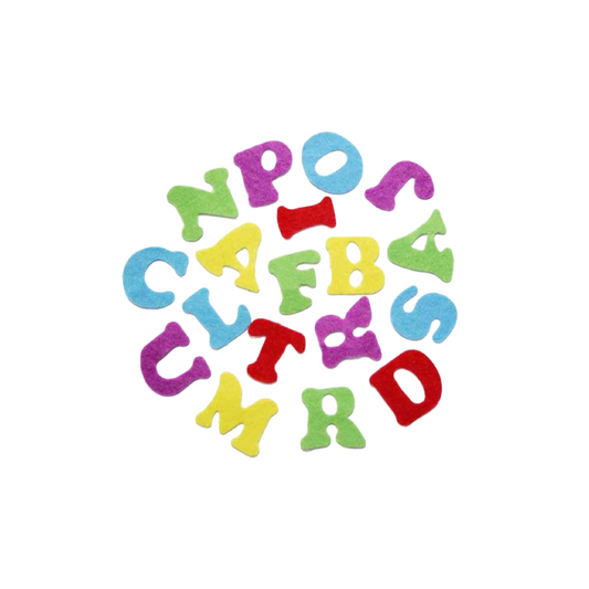 Stickers adhésifs Lettres - feutrine - 80 pièces - de 2,5 cm