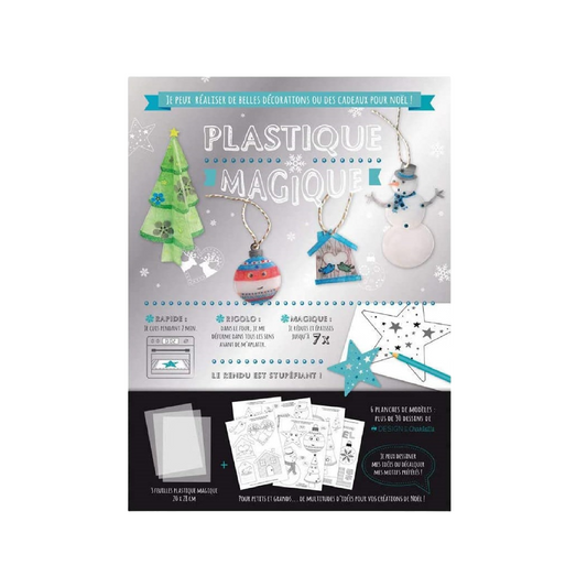Kit plastique magique Noël Enchanté – 3 feuilles translucides + 6 modèles - canocea
