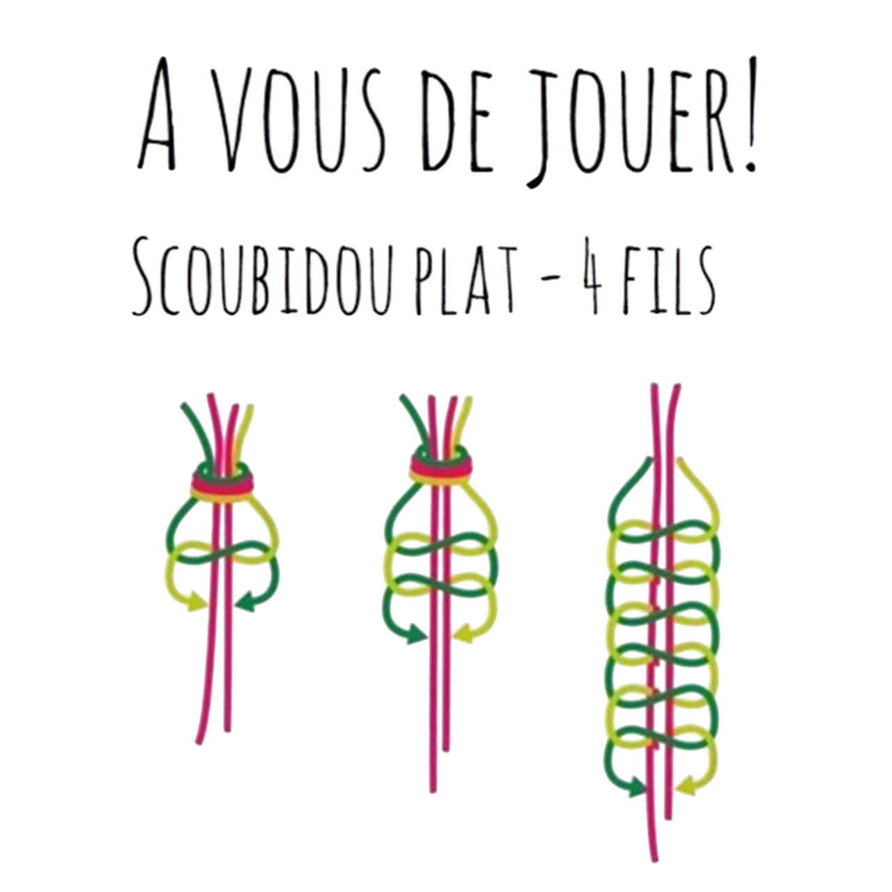 Sachet de scoubidous 1 m en 10 couleurs vives assorties. Canocea France