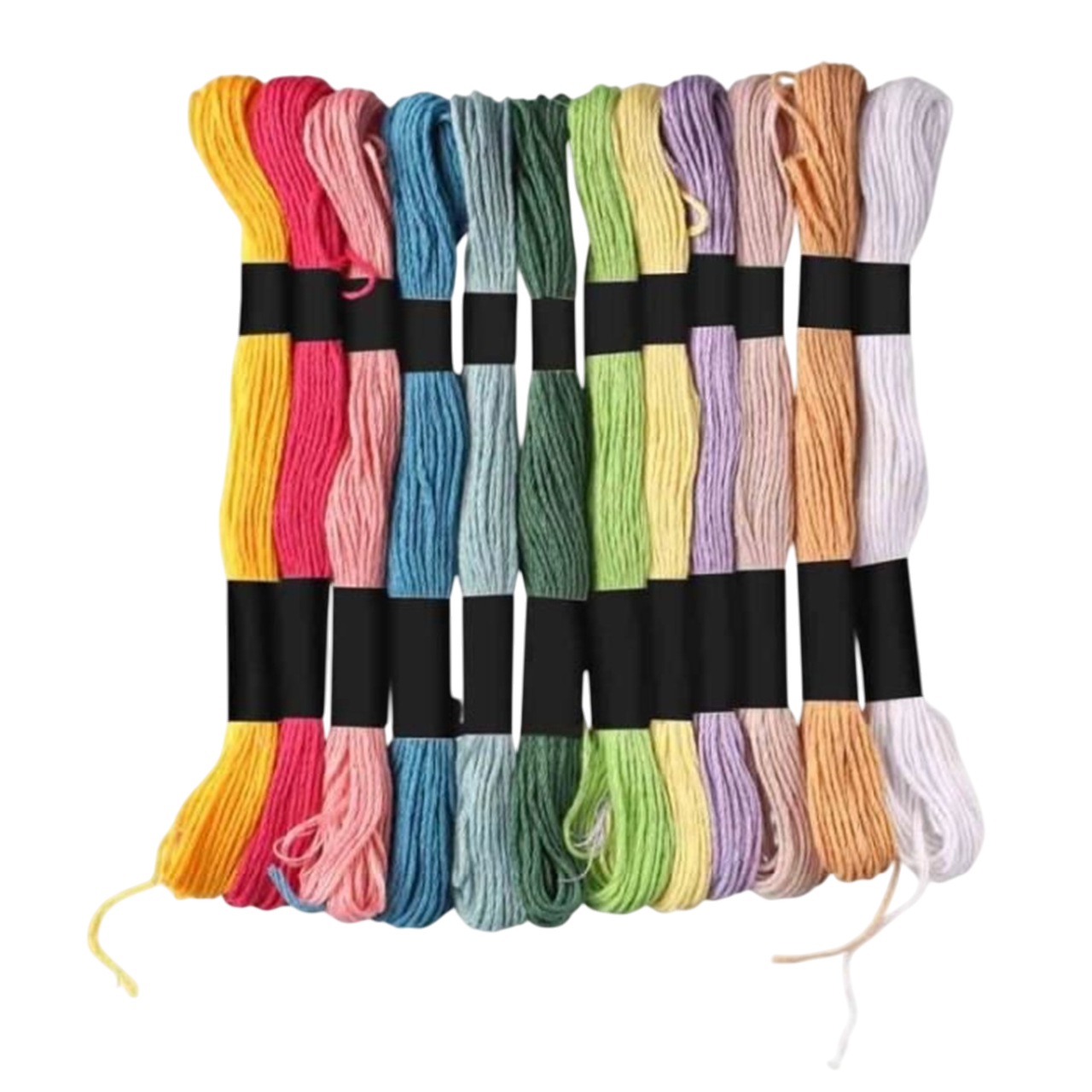 Écheveaux en coton pastel pour bracelets brésiliens DIY. Canocea France