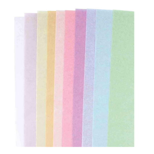 Papier de soie - multicolore pastel - 66x50 cm - 10 pièces