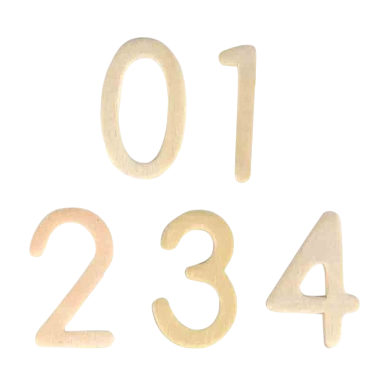 Chiffres en bois naturel 3 cm à décorer. Canocea France