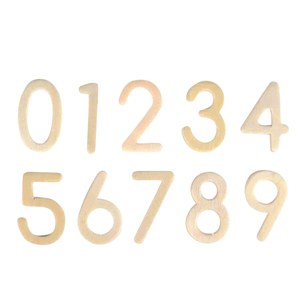 Chiffres en bois naturel 3 cm à décorer. Canocea France