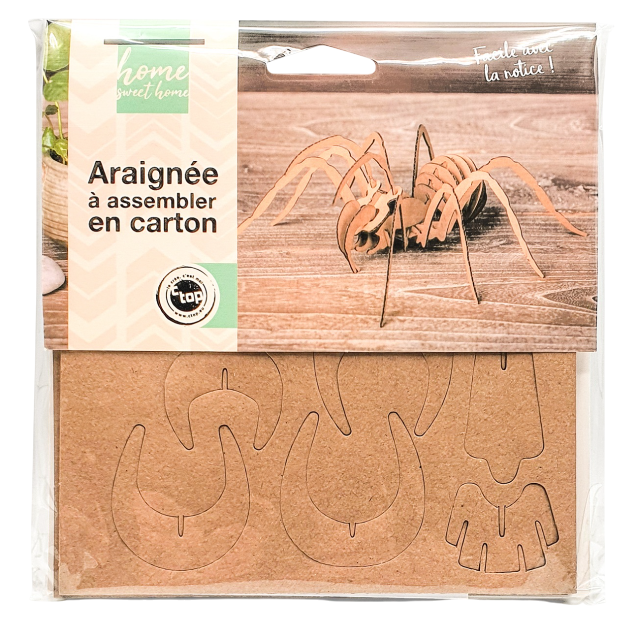 Puzzle 3D - Araignée - 23x21,5x8,5cm - Carton - support personnalisable - Maquette