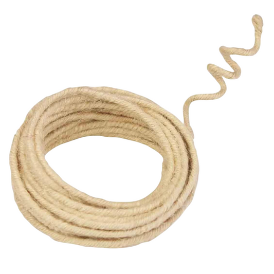 Corde de jute armée beige diamètre 2 mm longueur 3 m - accessoire déco DIY et artisanat. Canocea France