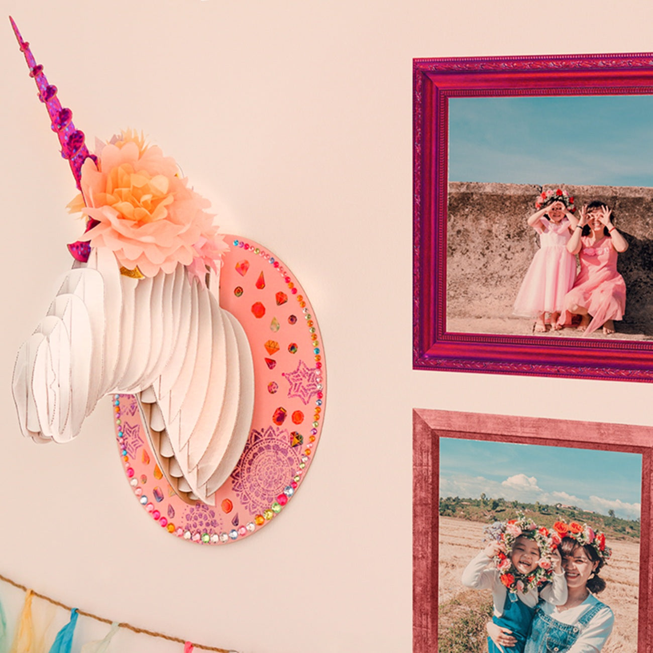 Trophée licorne 3D décoratif pour enfants et adultes. Canocea France