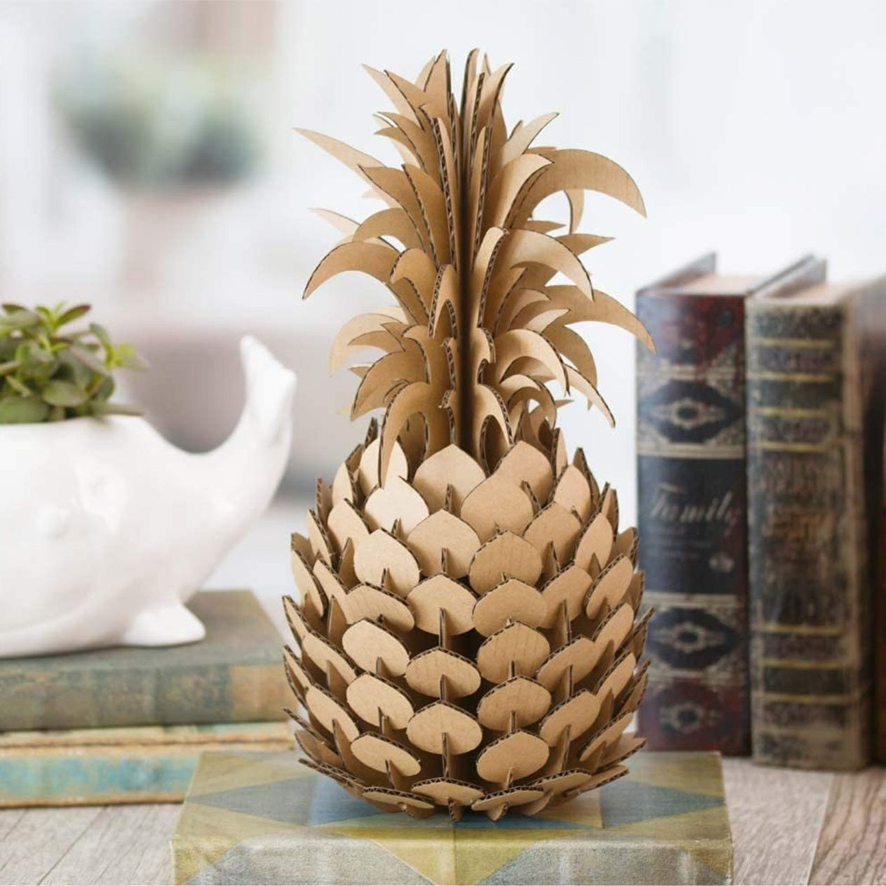 Puzzle 3D - Ananas - D14 x 28cm- Carton - support personnalisable - Maquette