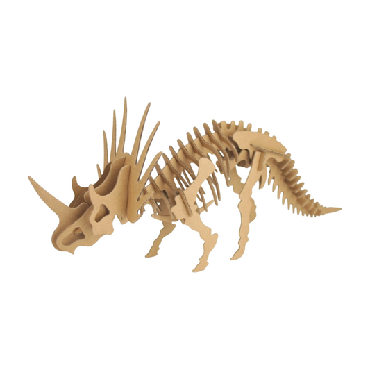 Puzzle 3D - Tricératops - 35x15x11cm- Carton - support personnalisable - Maquette