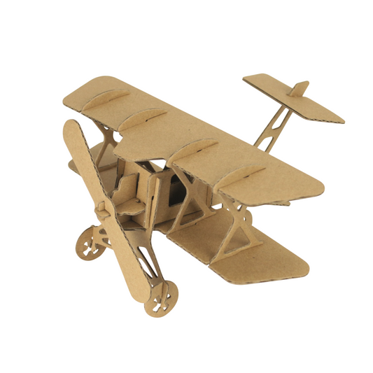 Puzzle 3D - Avion -  13x16,5x9cm - Carton - support personnalisable - Maquette