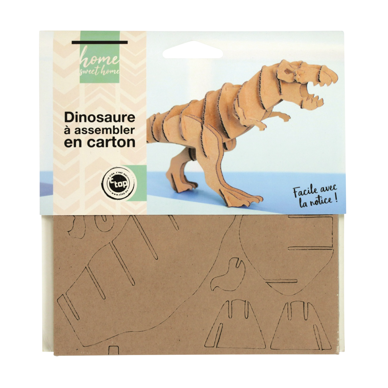 Kit Puzzle 3D Tyrannosaure en carton – pièces prédécoupées à emboîter. Canocea France