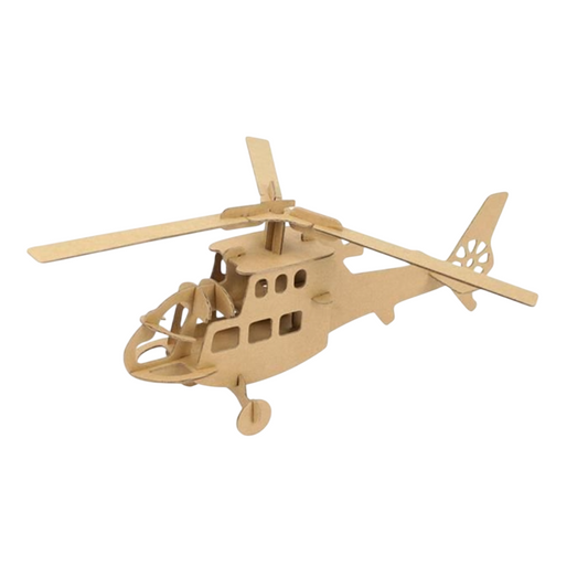 Puzzle 3D - Hélicoptère- 28x22x11cm - Carton - support personnalisable - Maquette