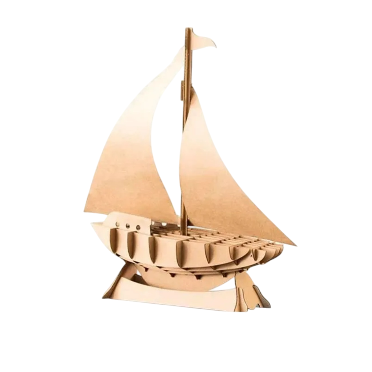 Maquette voilier en carton écologique avec support personnalisable. Canocea France