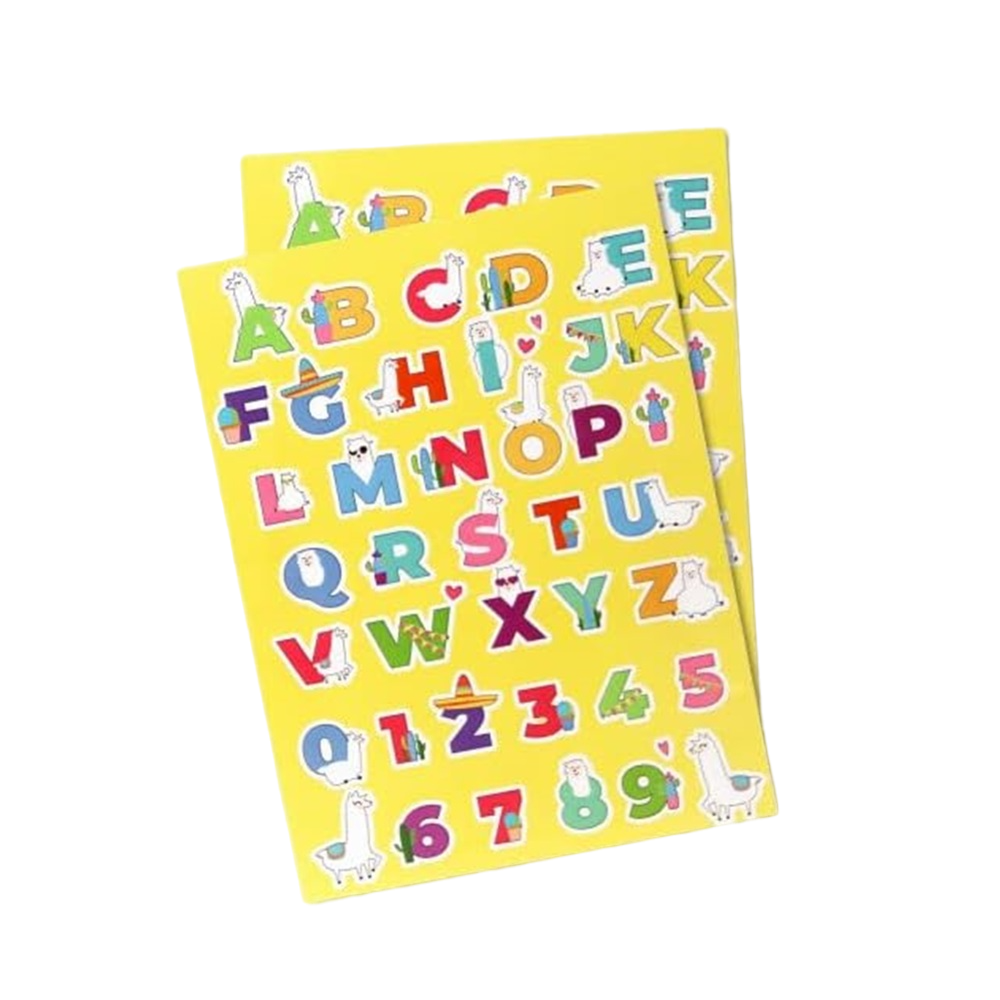 Gommettes Alphabet - Lama - 86 pièces - de 2  à  3 cm