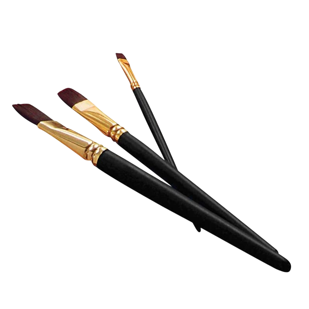 Ensemble de 3 brosses plates en fibres synthétiques tailles 6, 12 et 20 pour peinture acrylique, aquarelle, gouache et huile.. Canocea France