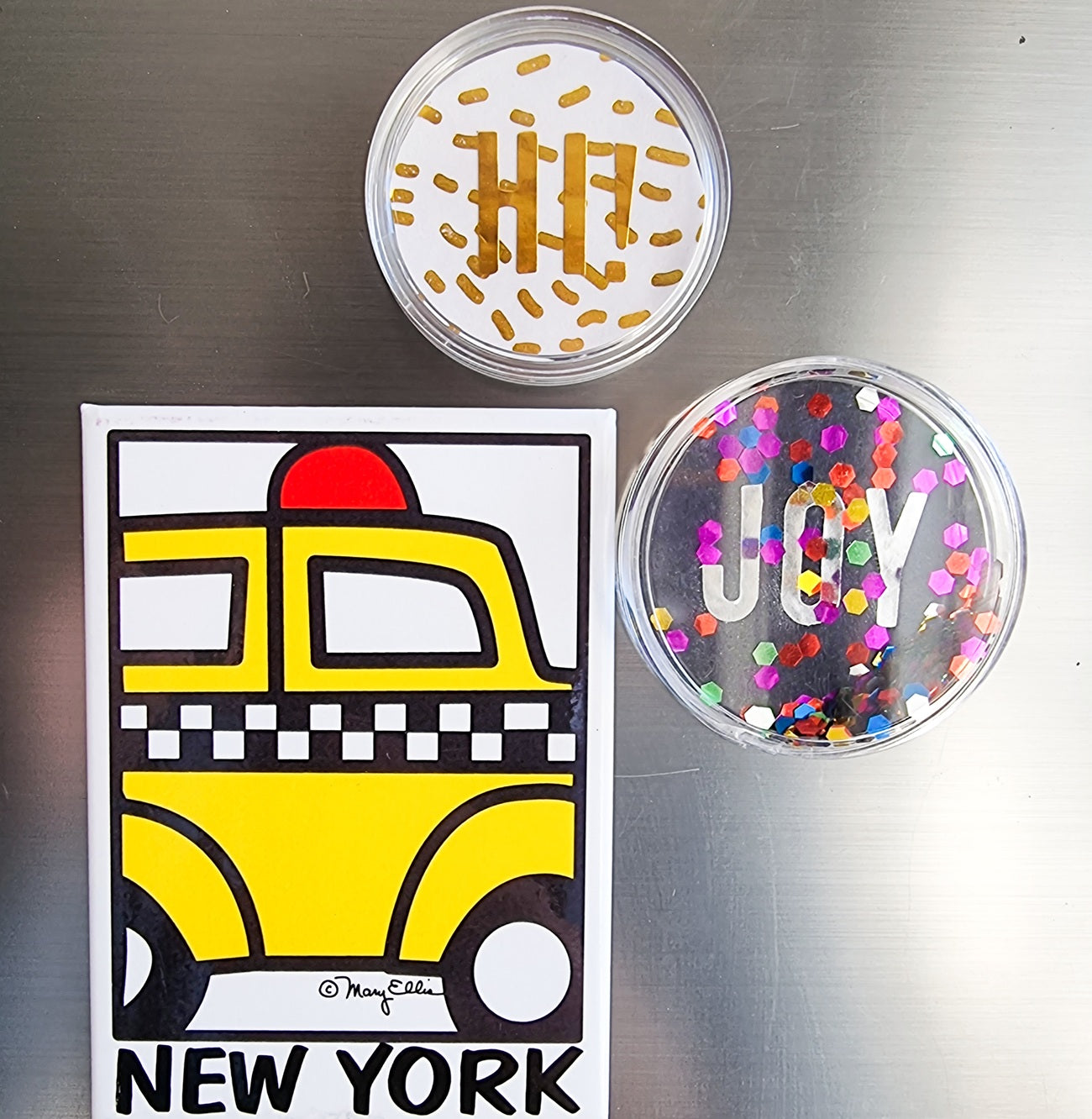 Magnet acrylique rond 4,4 cm transparent. Canocea France