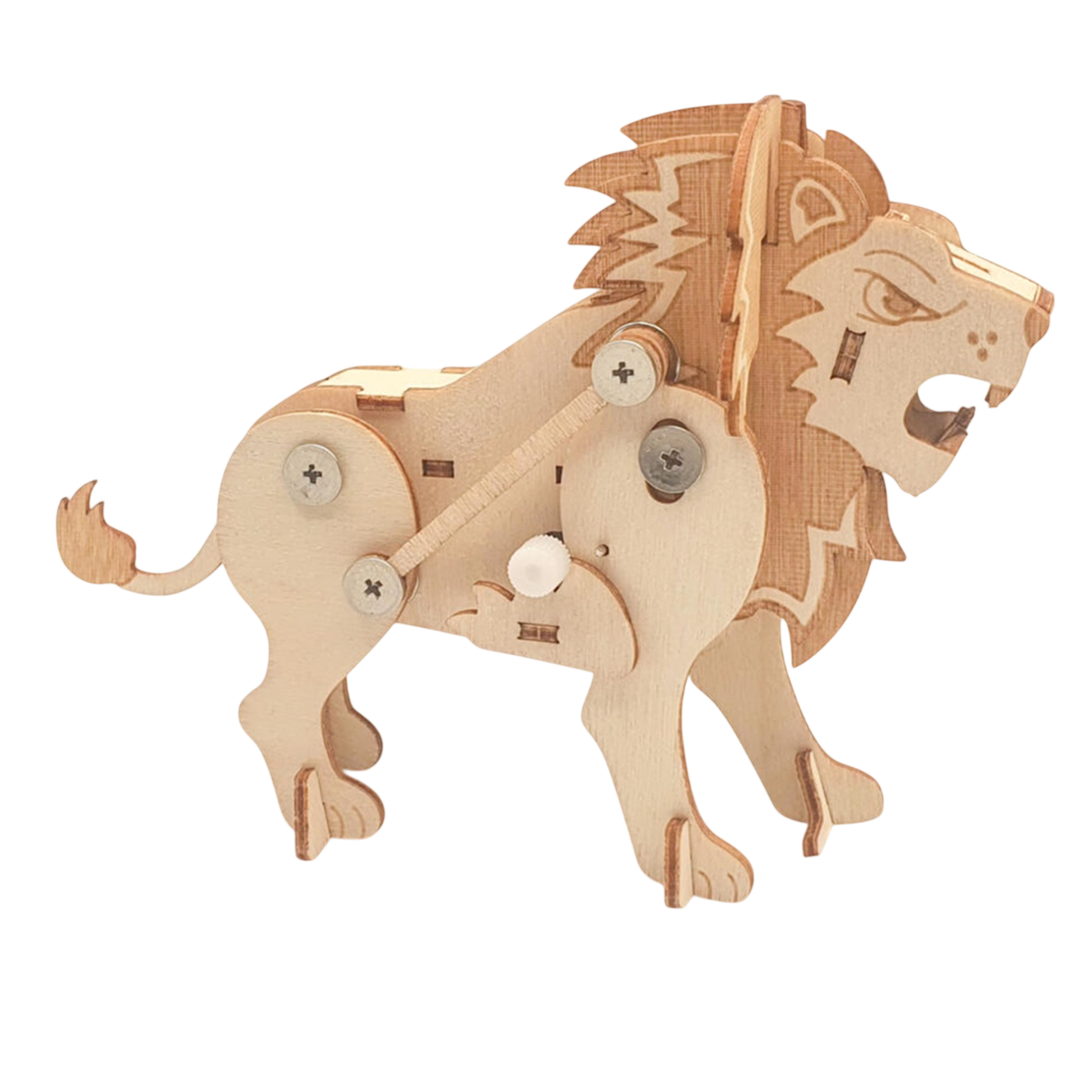 Maquette en bois 3D lion à assembler. Canocea France