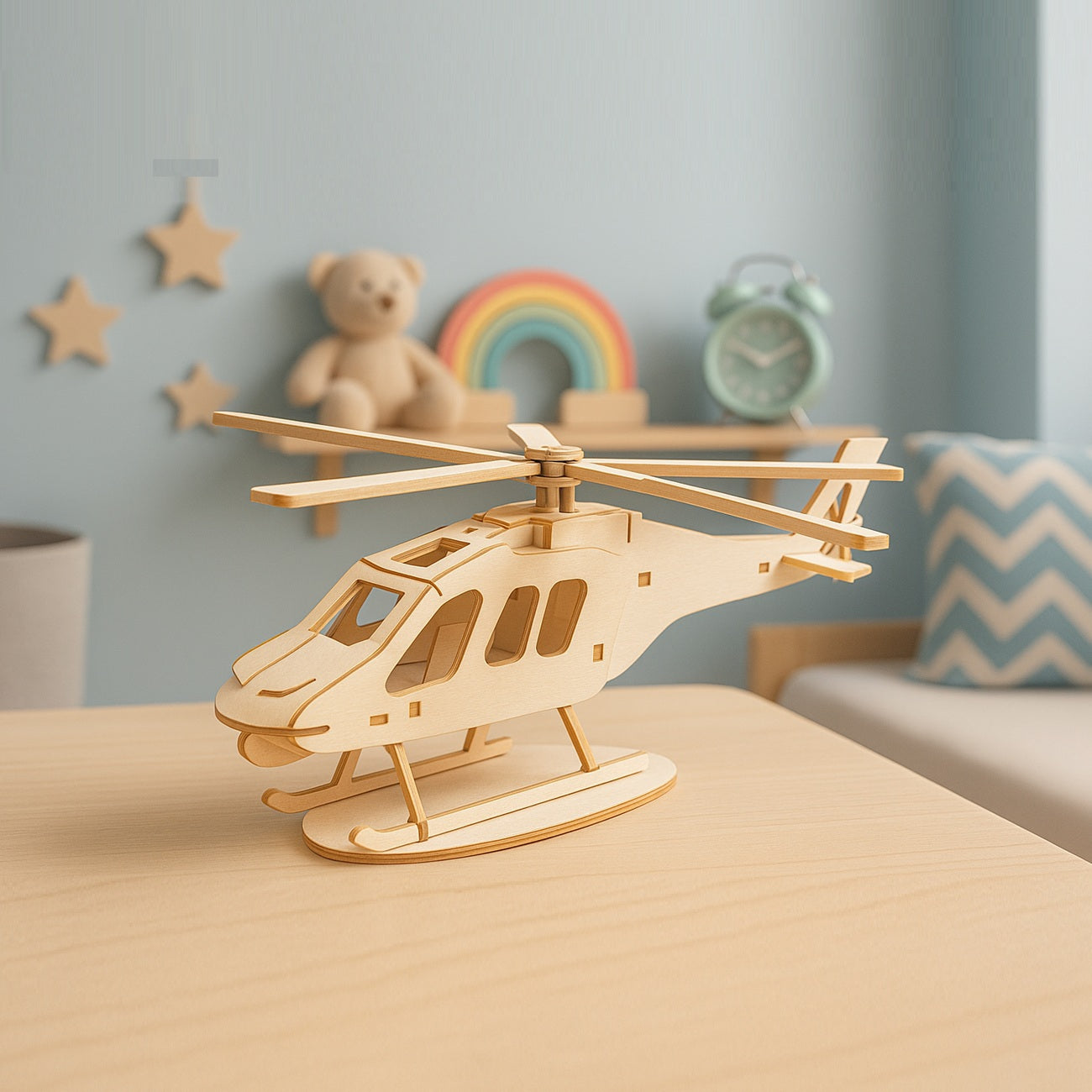 kit hélicoptère en bois 35 pièces. Canocea France