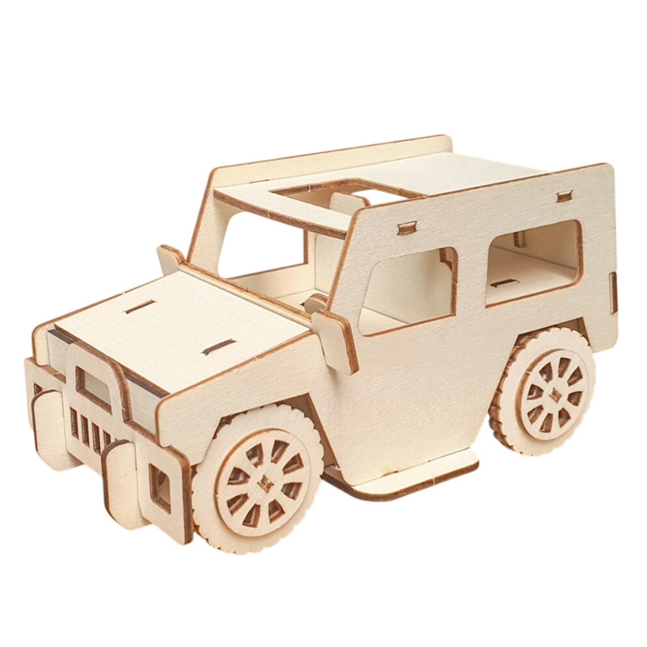 Maquette en bois 3D voiture 4x4 à assembler. Canocea France
