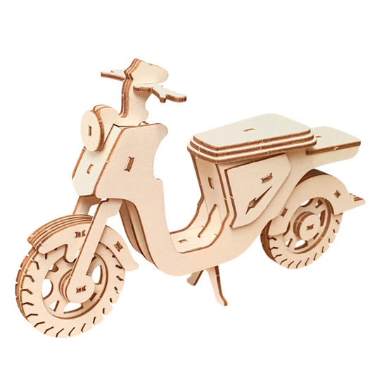 Maquette en bois 3D scooter à assembler. Canocea Fance