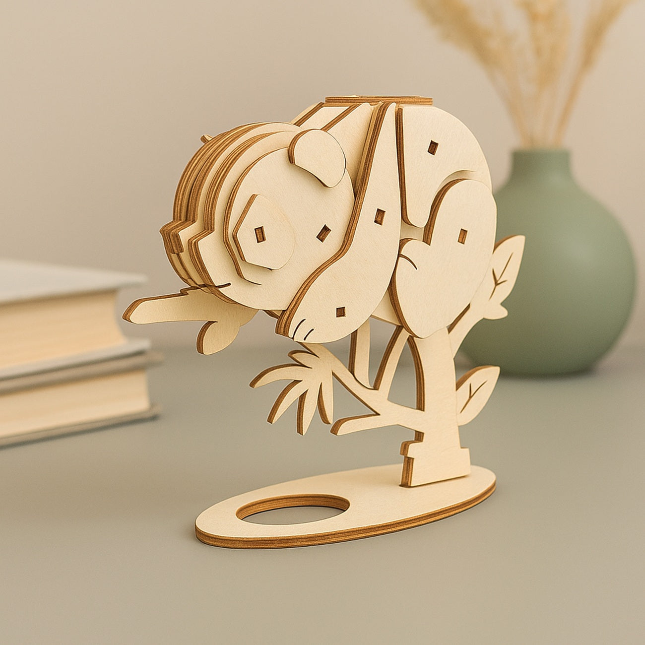 Panda en bois 3D – maquette DIY 35 pièces. Canocea France