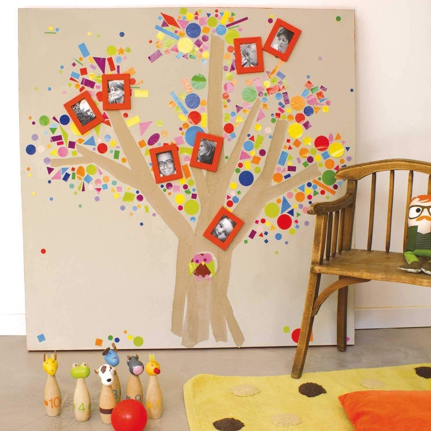Gommettes géométriques - multicolore - 135 pièces - de 2,5 à 3,5 cm