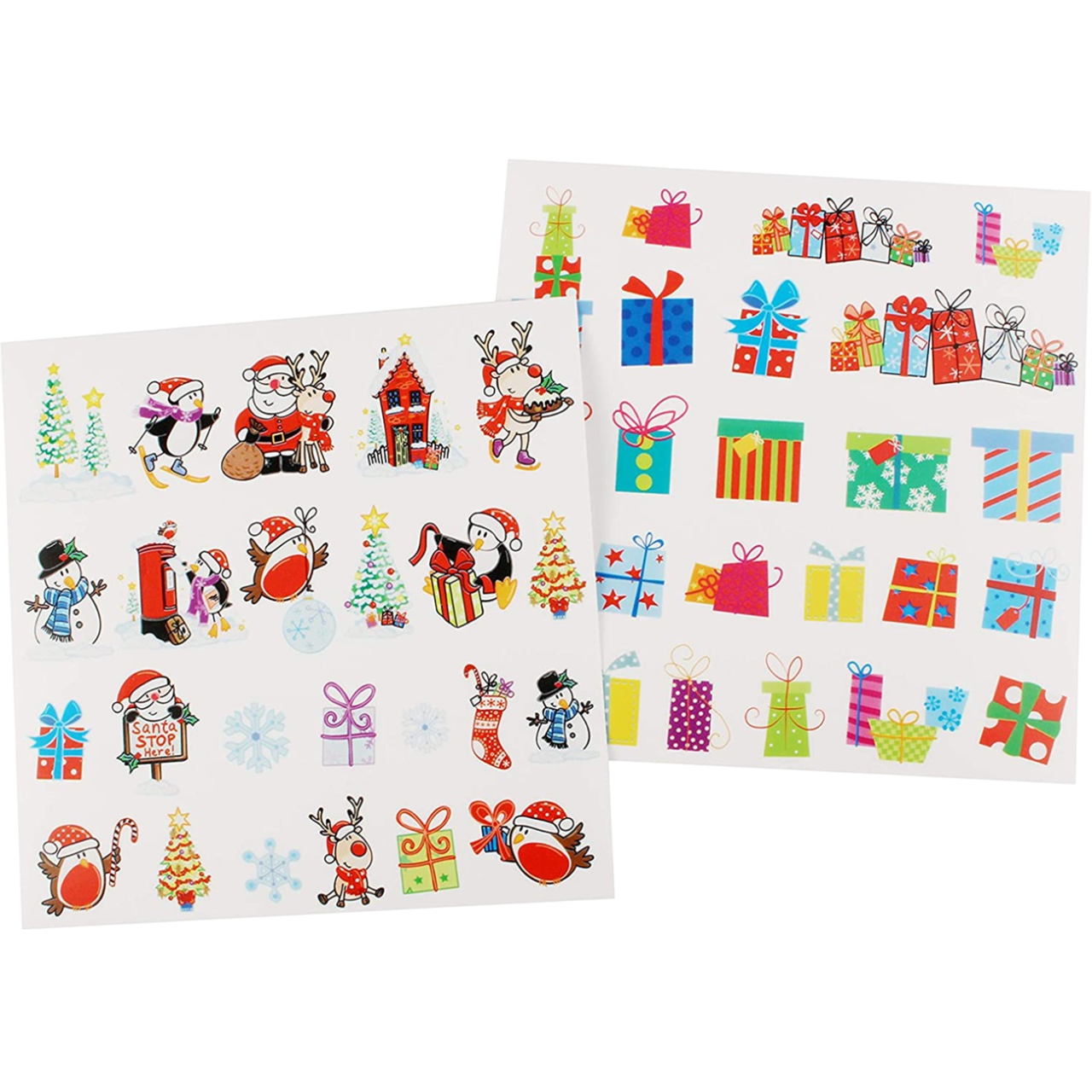 Gommettes transparentes Cadeaux - 48 pièces - de 1 à 4,5 cm