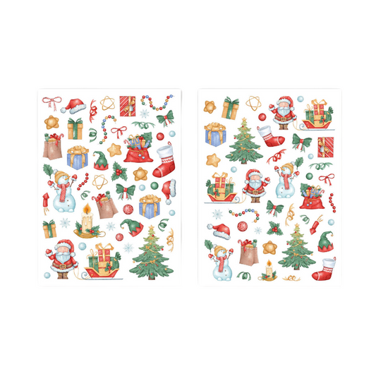 Gommettes noël classique - 93 pièces - de 0,9 à 5,7 cm